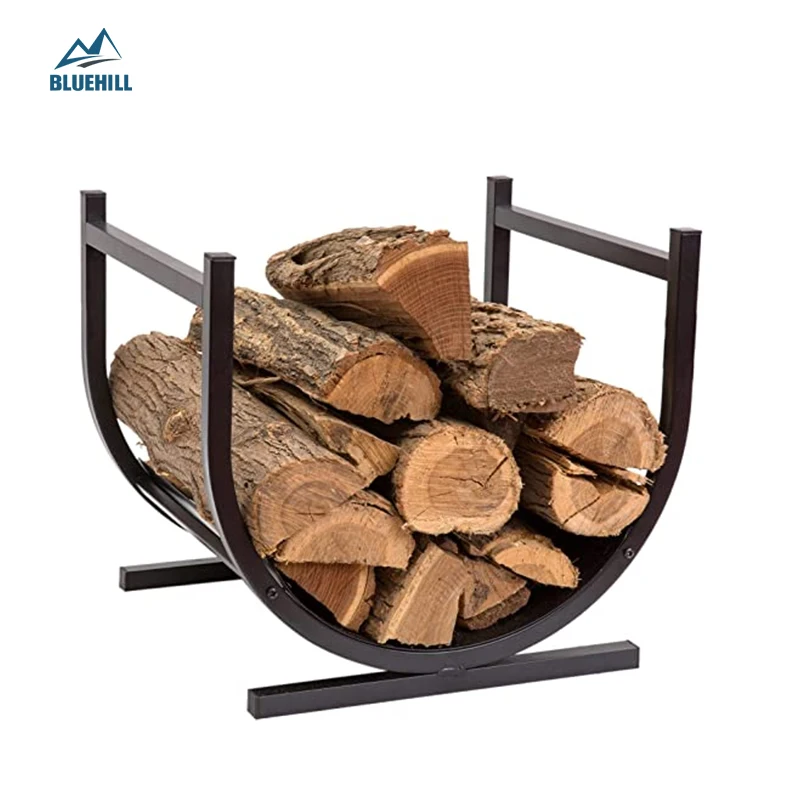 Outdoor Firewood Log Storage Rack Bracket Kit,Fireplace Steel Storage Holder