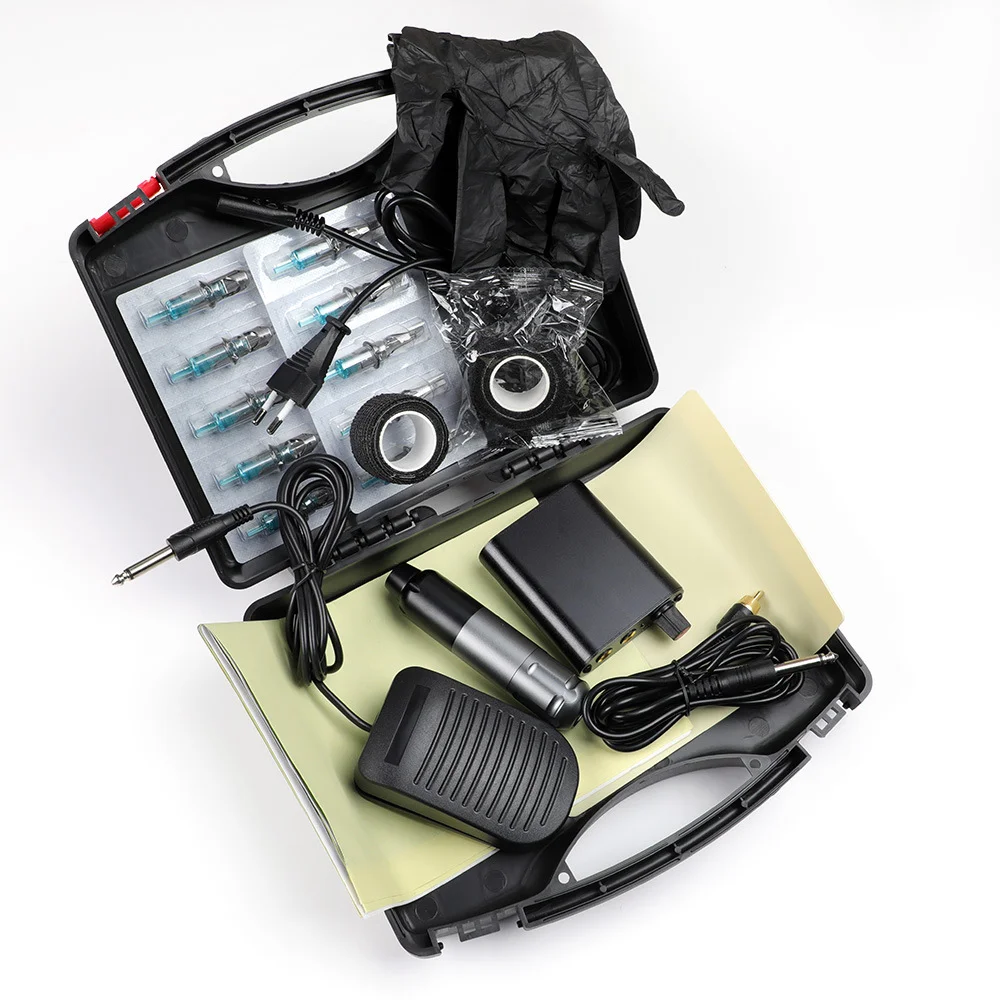 Тату-машинка Kissure набор ручек машинка для перманентного макияжа с картриджными иглами инструмент тату и боди-арта