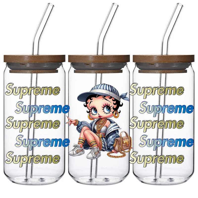 Mickey Mini Mickey Mouse Customized printing UV DTF cup packaging transfer 16 ounce stickers transfer logo stickers