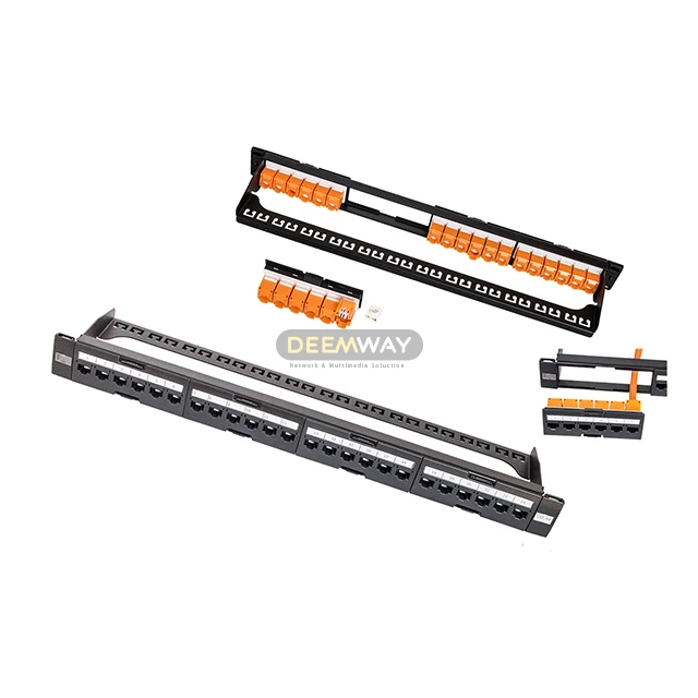 24 порта Cat6a/6/5e UTP безинструментальный Монтажный кронштейн сетевой модуль Keystone распределительный носитель