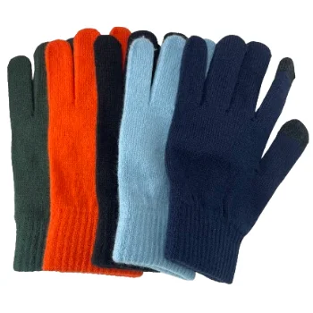Womens knitted Acrylic mitten with custom logo touch screen knit gloves Fashion winter gloves