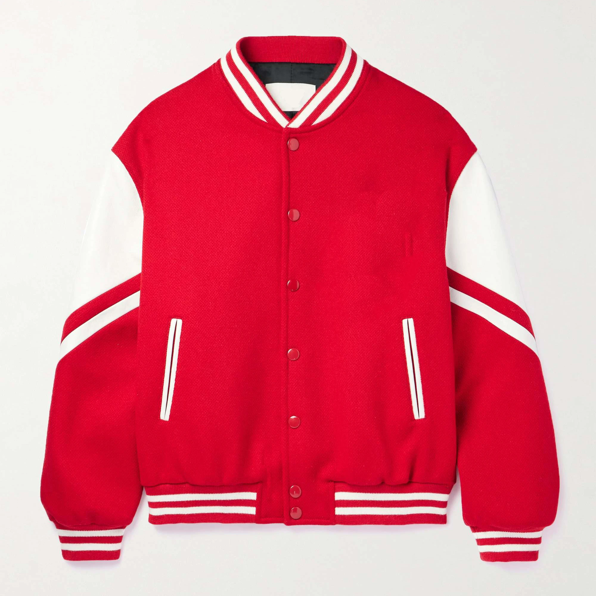 Oem wholesale Vintage Red  Plus Size Varsity Jacket Custom chenille patch Logo Jacket  Winter Jackets for men