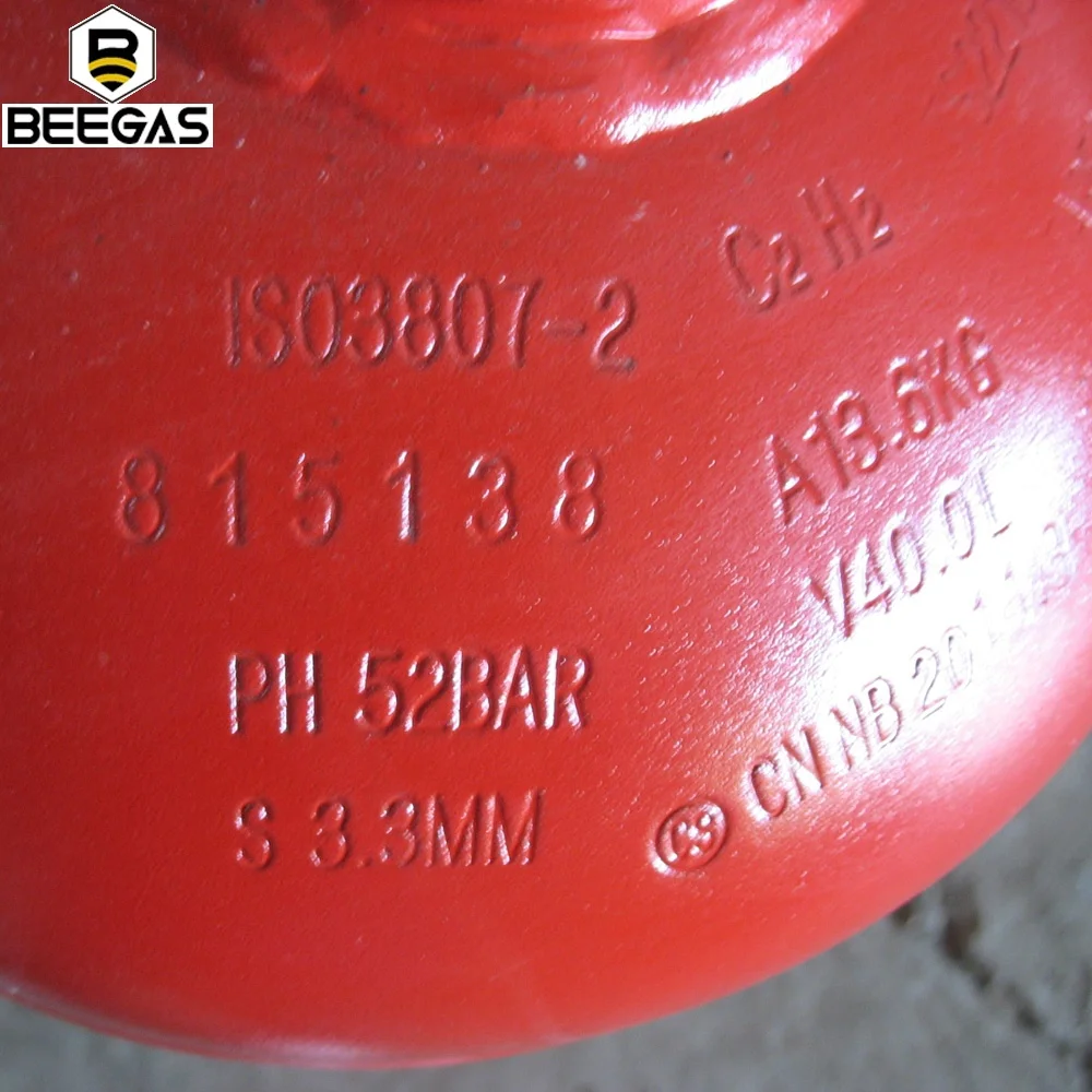 Golden Supplier 60L Acetylene And Oxygene Bottle Dissolved 10.2Kg Empty Acetylene Gas Cylinder Price