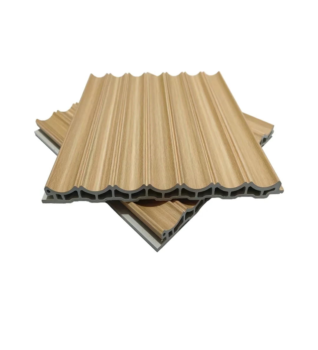 Manufacturer Supply Wave Board Environmentally Friendly Wpc Wall Panels Are Used for Indoor and Ceiling Decoration