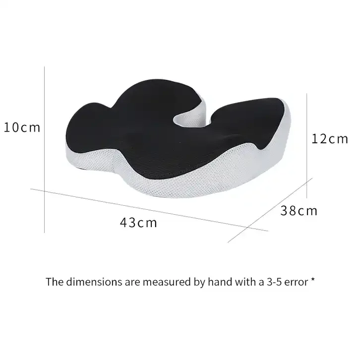 Memory Foam Cushion for Office Chair, Car Seat, Airplane,  Coccyx Pain Relief Desk Chair Cushion for Long Sitting Office Workers