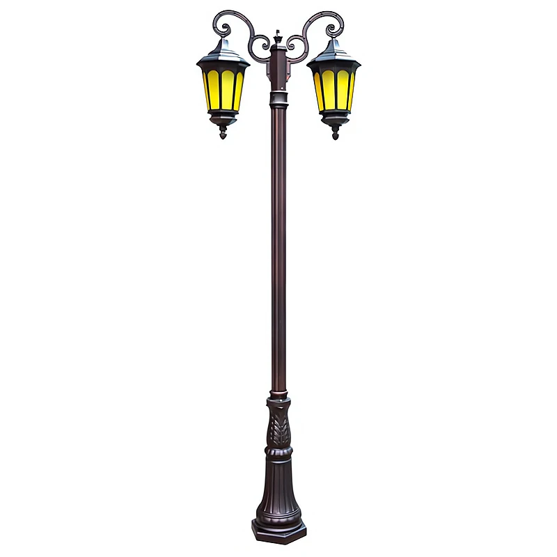 DAWN reasonable price split garden light pole solar out door garden led stand pole light