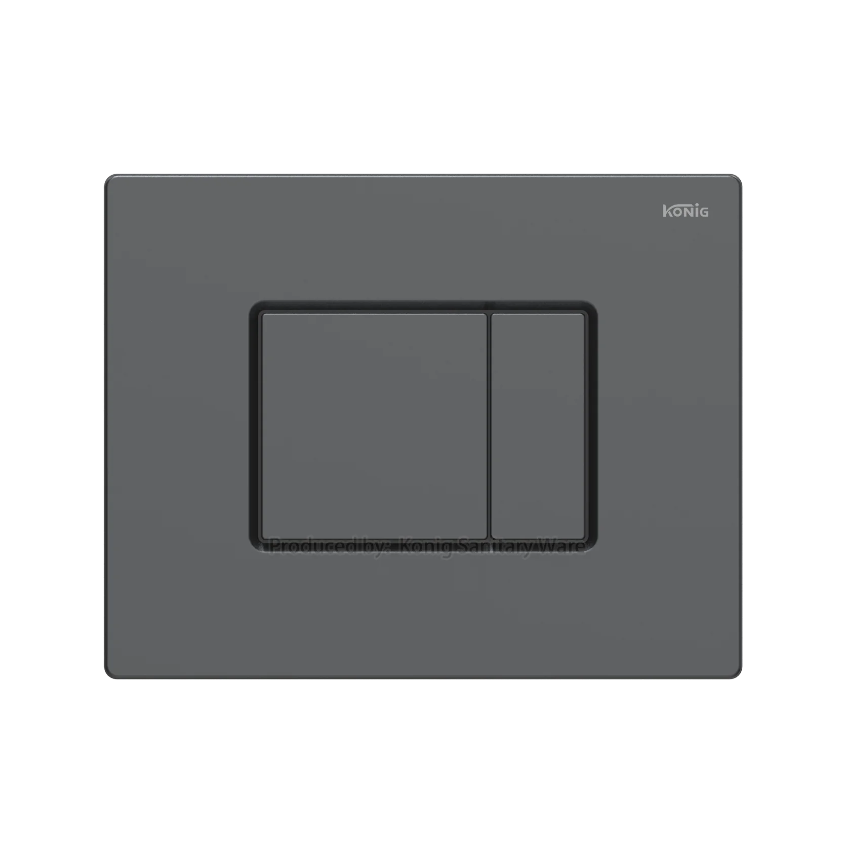 Dual Flush Button ABS Graphite Concealed Cistern Toilet Flush Plate