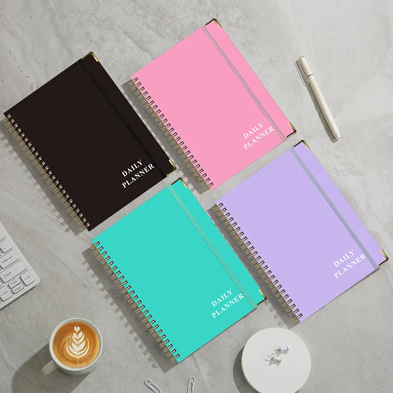 LCC646 Customizable Logo Spiral Notebook Printing A5 Diary Notebook Promotion Gift Custom Leather Cover Journal Coil Notebook