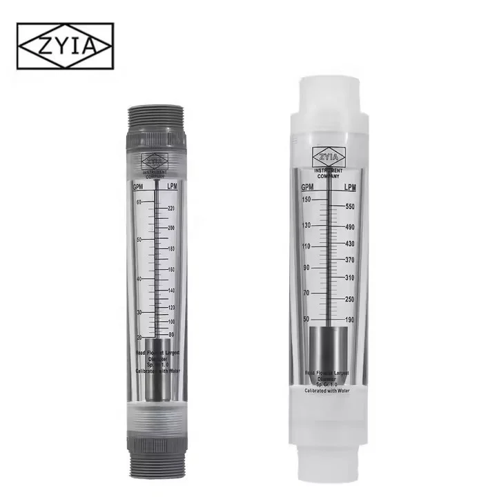PVC pipeline plastic type acrylic gas flowmeter pure water  liquid flowmeter,rotameter for water