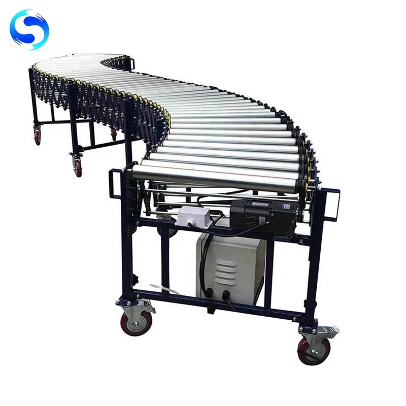 Factory Customized Motor Driven Chain  Extender Steel Roller Conveyor