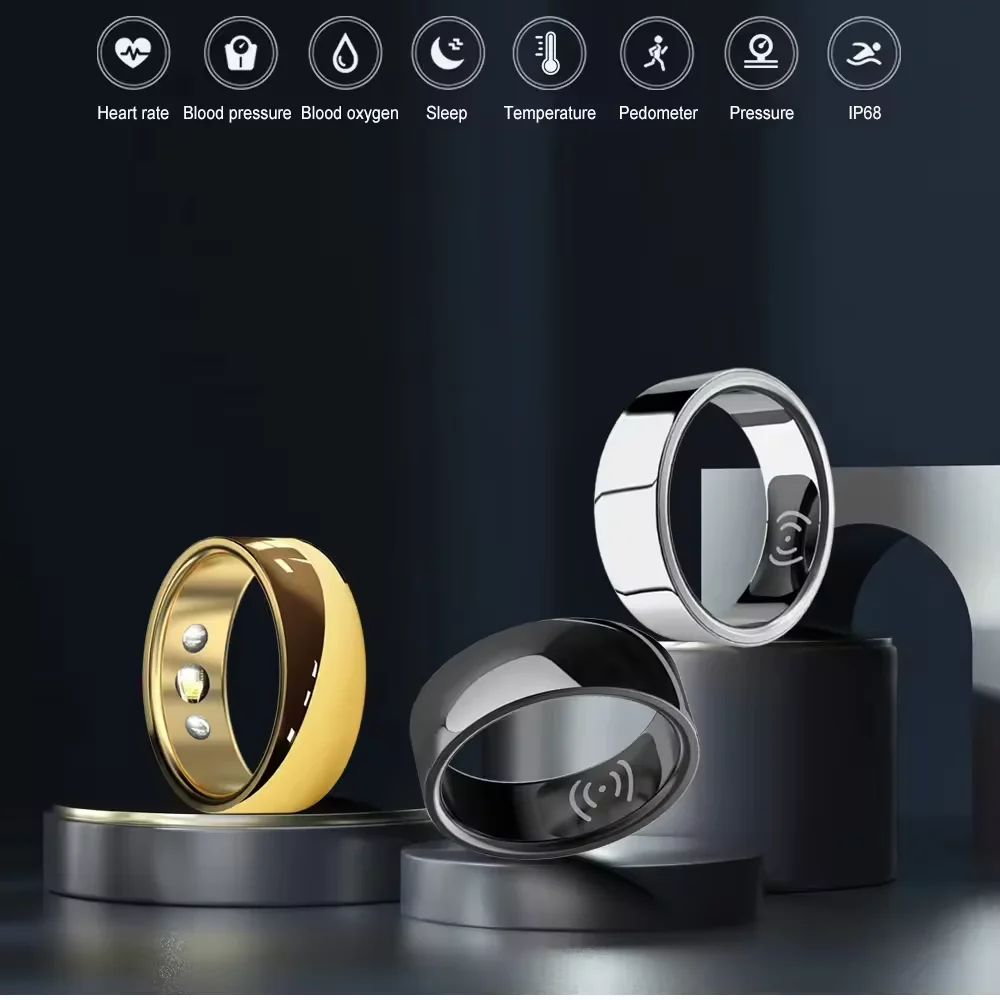 high quality fashion couple rings for men women SR200 IP67 Sports mode ECG Health monitoring heart rate blood oxygen Smart ring