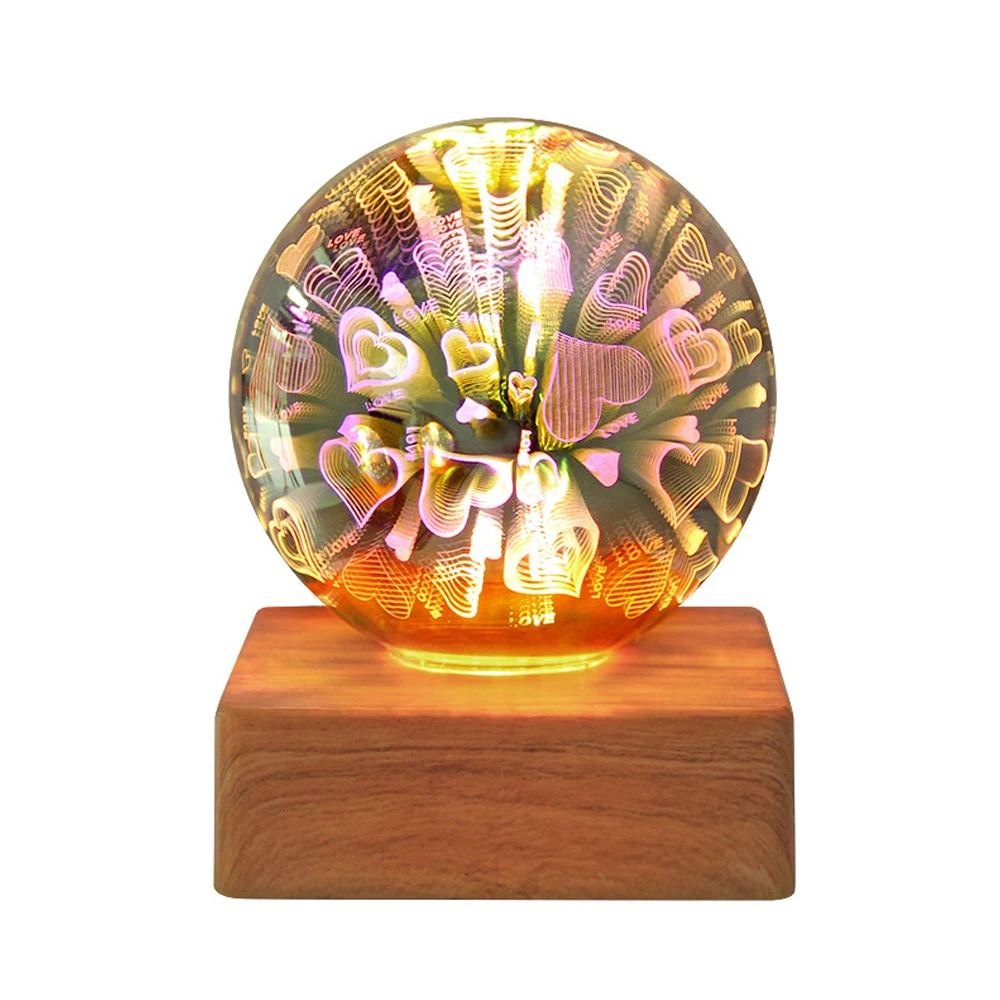 Usb Plug In Rechargeable Atmosphere Starry Sky Firework Romantic Decorative 3d Led Night Light For Kids Gift