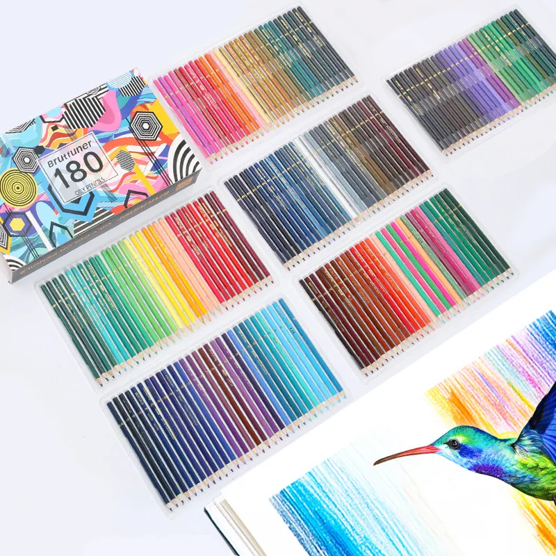 180 Colors Professional Oil Color Pencil Set  Colored Pencils for Artistic Sketch Art Supplies