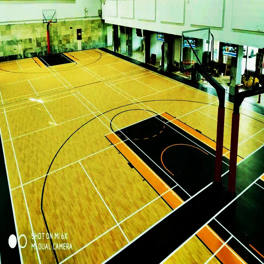 Good Shock absorber basketball pvc and rubber sports flooring