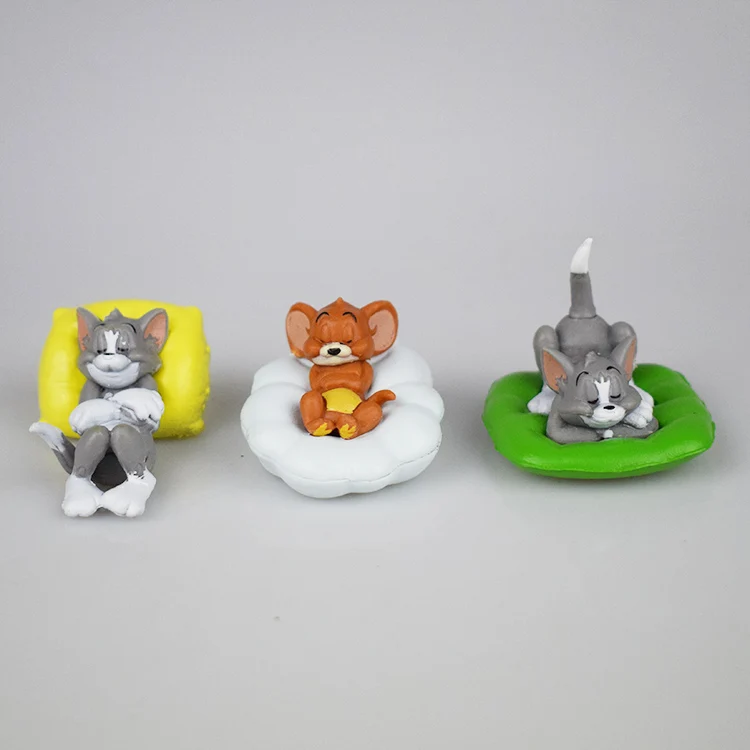cake topper PVC Toys Anime Cartoon Tom and Jerry  5PCS/SET  for birthday party or home decoration