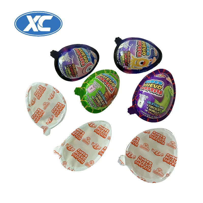 Funny colorful chocolate kinder surprise plastic egg shell PVC film
