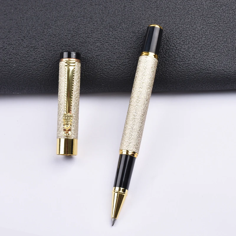 Heavy Luxury Promotional Gift Metal Roller Ball Pen Custom OEM Logo with Chinese Classic Dragon Clip