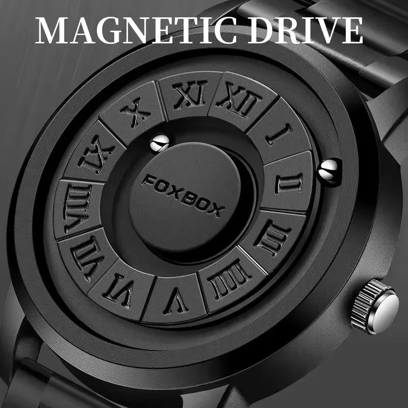 Foxbox 0047 Leather Belt Waterproof Sport Wristwatch Luxury Casual Type Business Fashion Watch Men Stainless Steel watch