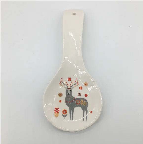 
Kitchen Utensil rests cooking tools Customize Ceramic soup decorative spoon rest holder 