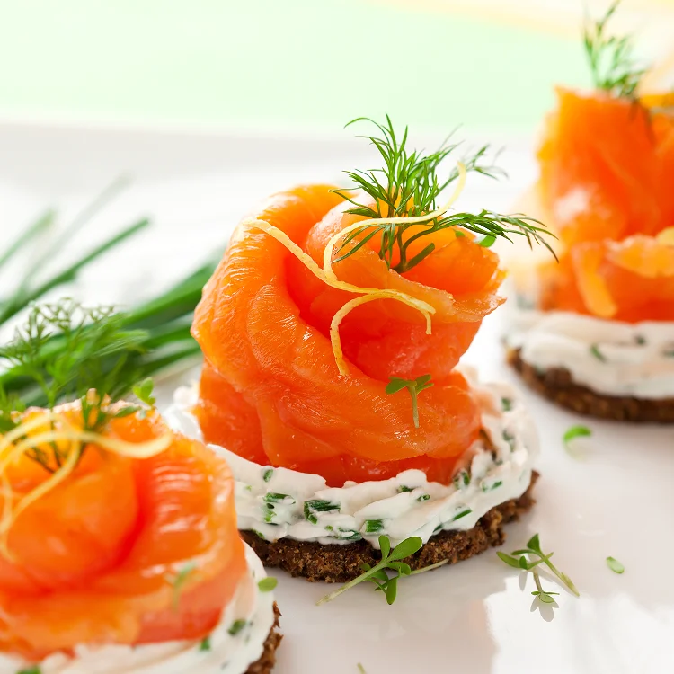 Cold Smoked Salmon Sashimi Atlantic Salmon Frozen Sliced Orange Portion Salmon Trout Slice With ISO Certification