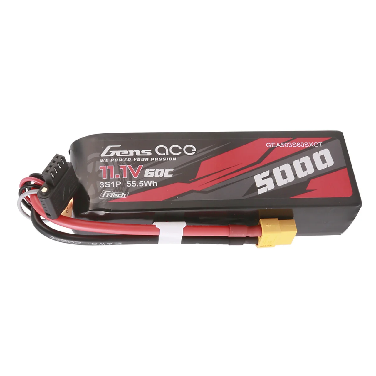 Original Gens Ace 3s lipo battery 5000mah 60C G-Tech Short-Size Lipo Battery Pack With XT60 Plug for rc helicopter rc boat ship