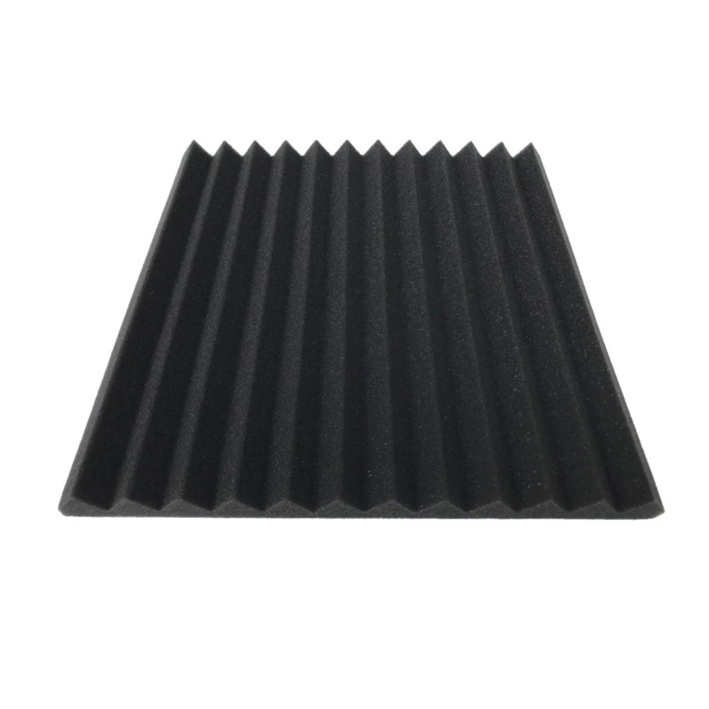 Foam Factory Custom Pyramid Wedge Shaped Black Soundproof Acoustic Foam Acoustic Panel