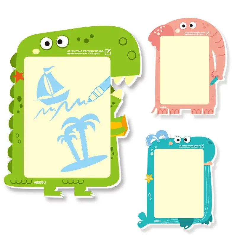 2 in 1 Luminous A3 Draw with Light Graffiti Toy Kids Educational Fluorescent Drawing Board