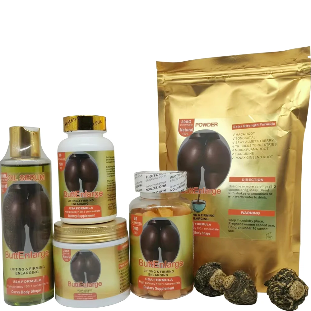 hot products high quality the best hips butt enlargement pills cream gummies powder supplement butt enlargement hips set