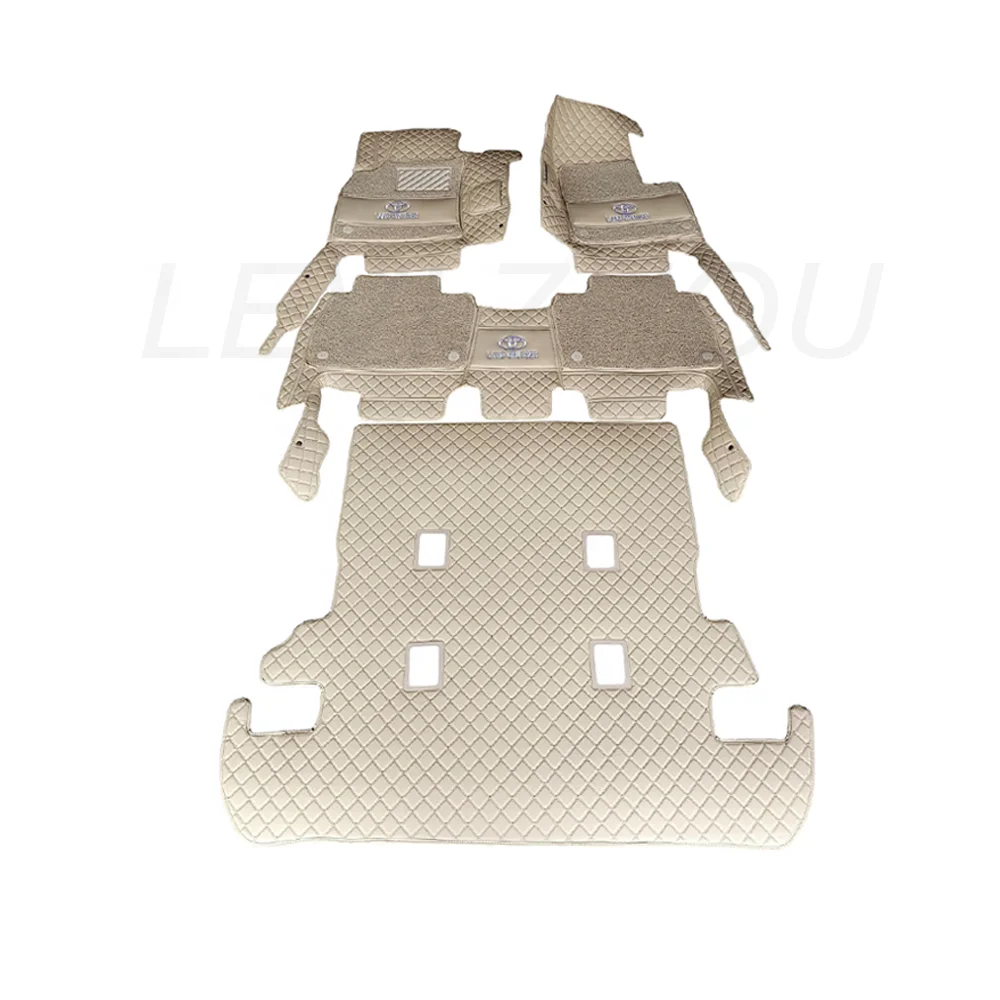 Custom XPE 7D Car Sound Deadening Mat Luxury Leather Car Floor Mats For Toyota land cruiser LC200 2010-20121,2022