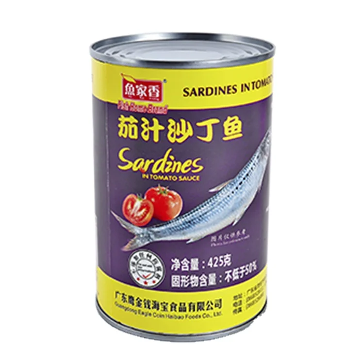 Canned Seafood Sardine 425g Canned Sardine Fishi n Tomato Sauce/in Vegetable Oil