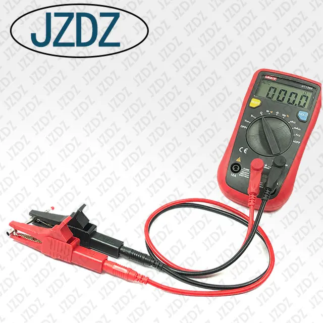 
JZDZ J.60039 4mm safety banana jack gun test clip copper plated nickel insert insulation large safety alligator clip 