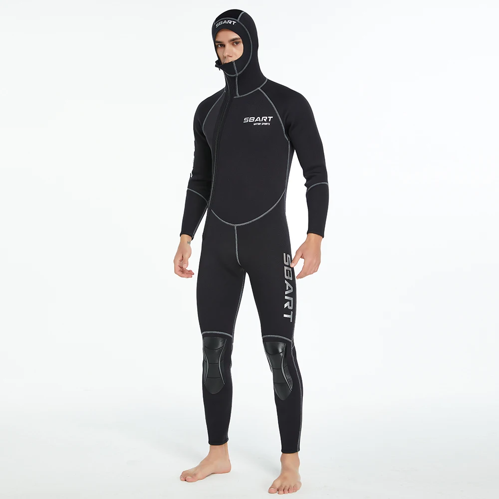 SBART Spearfishing Suit Swimming Surfing Clothing Neoprene Zipper Wetsuit High Quality Long Sleeve for Kayak 1.5mm Adults
