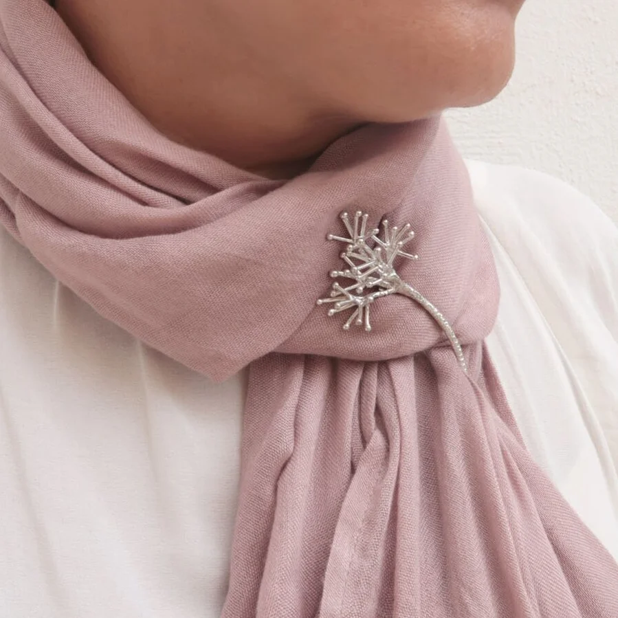 Jewelry Supplies Making Accessories Handmade Leaf Nature Coral Tree 925 Sterling Silver Brooch For Women