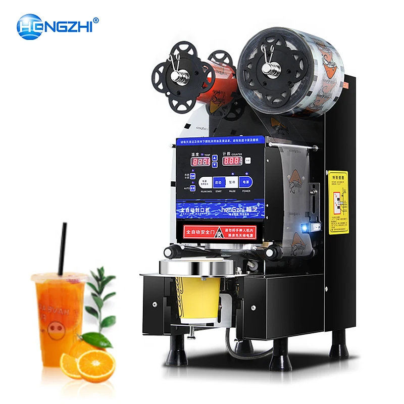 Automatic intelligent control sealing machine for  milk tea plastic or paper cup