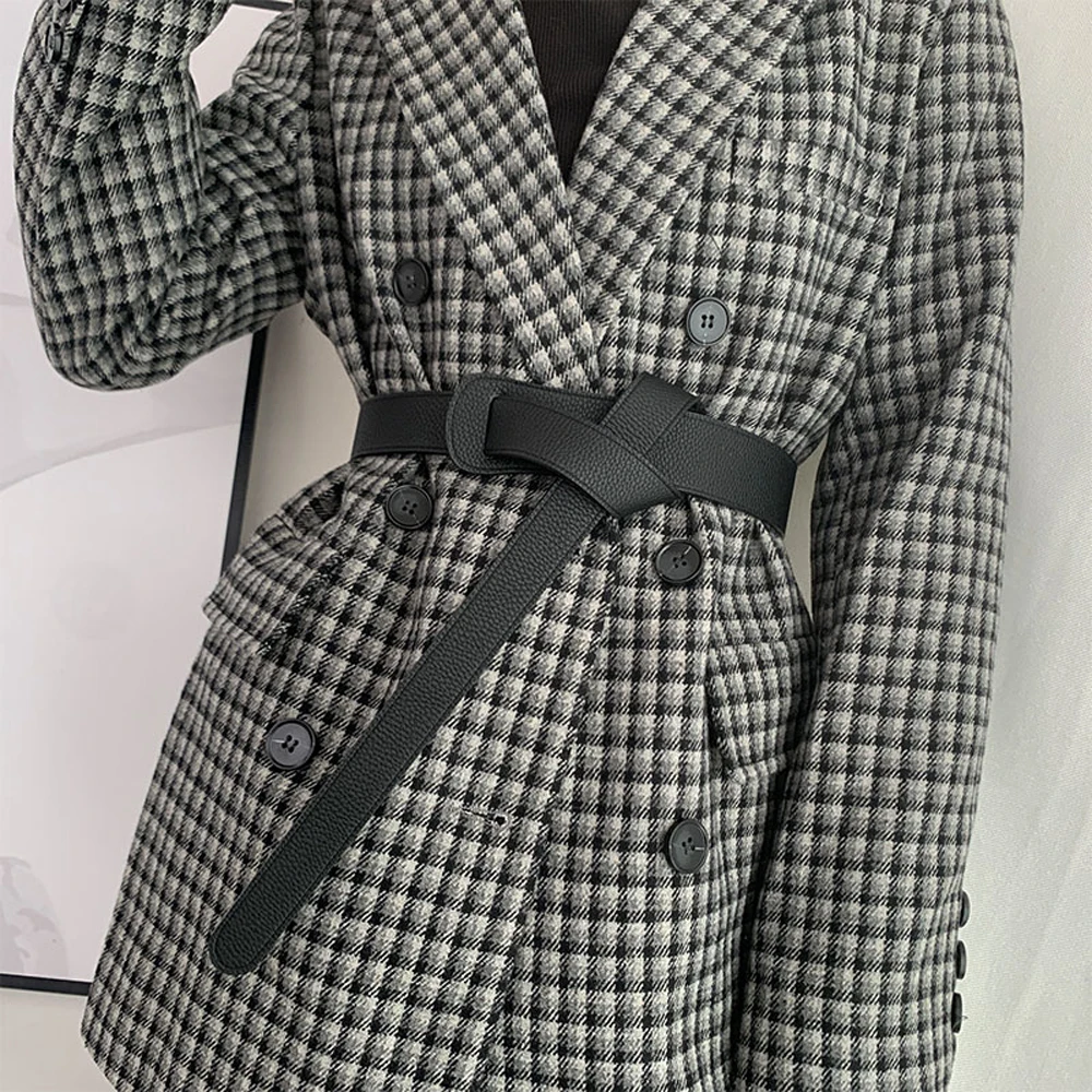 Wholesale High Quality Ladies Casual Tie Plus Size PU Leather Belts Black Brown White Coffee For Dress Women Fashion Waist Belt