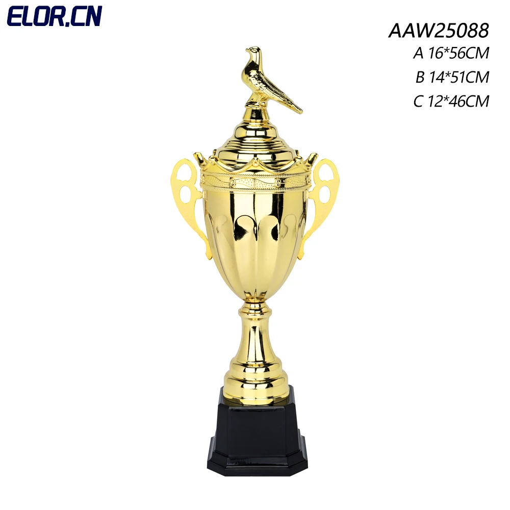 Elor Creative Design Golden Golf Trophies And Awards With Custom Nameplate Factory Direct Supply Sports Trophy Cup Plaques