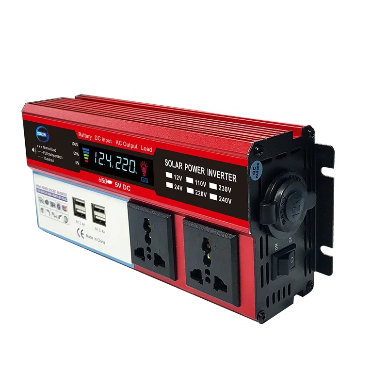 Suredom Best selling Red Ac 12v To Dc 220v 110v 2000W 4000w Power Inverter with four usb ports