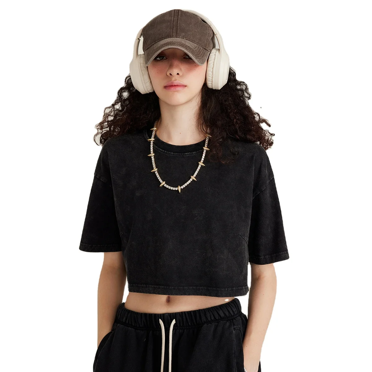 OEM Wholesaler Custom Blank Short T Shirt Women Cropped T Shirt O-neck Graphic Tees Short Sleeve Crop Top T Shirts For Women