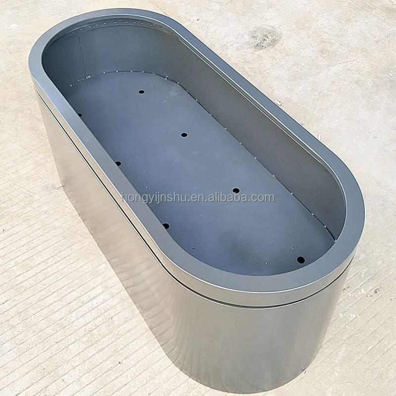 Low price outdoor planters long large flower pots planter flower pot metal planter