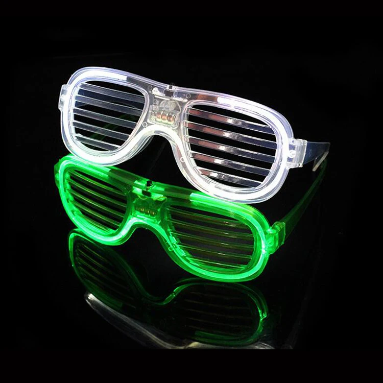 Holiday shutter shades Neon EL Wire flashing glasses LED light up glasses cold light luminous club concert party glasses