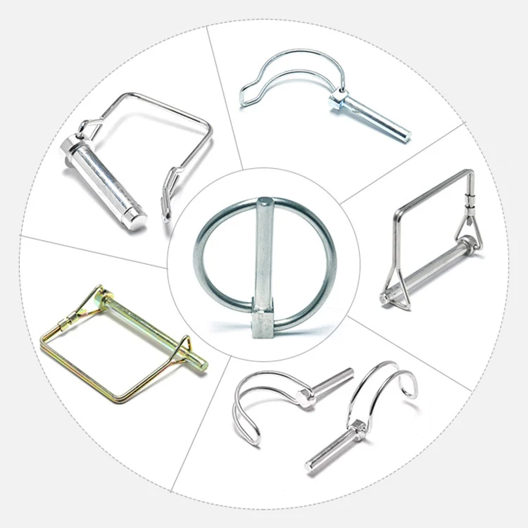 Square and Arch Full Marine Grade Carbon Steel Shaft Locking Pin Safety Coupler Pin