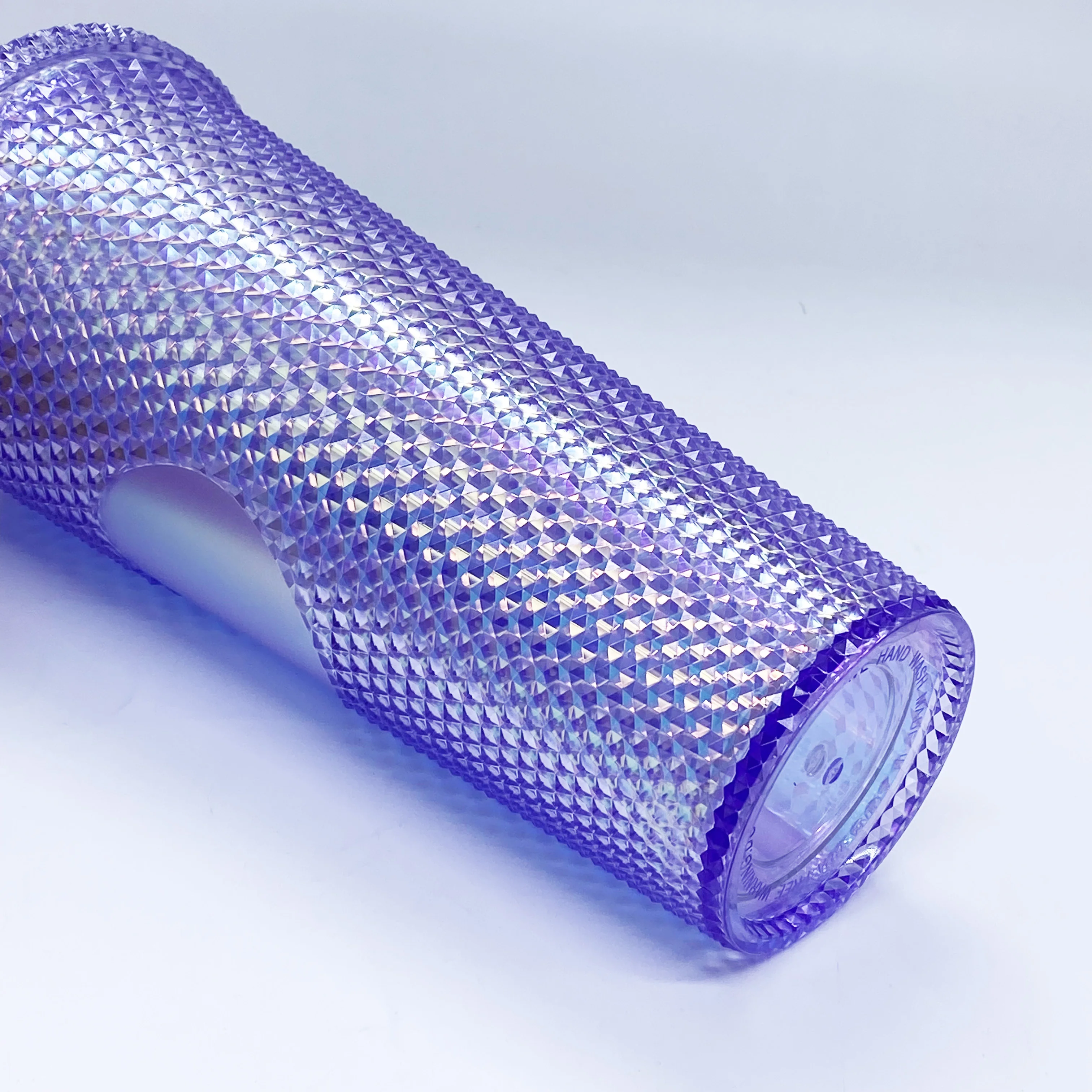 2021 Popular 24oz Studded Tumbler Double Wall Plastic Light Blue Purple Black Matte Studded Tumbler With Straw