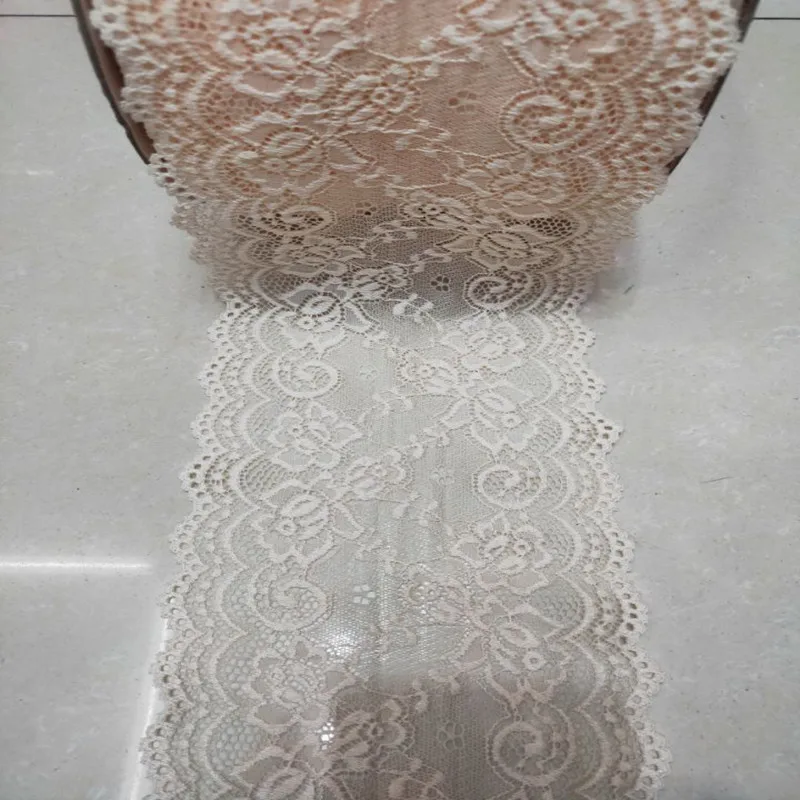 Diy Craft Fabric Width African Fabrics Stretch Flower Pattern 15CM Wide Elastic Lace Fabric Ribbon Lace Trim Ribbon
