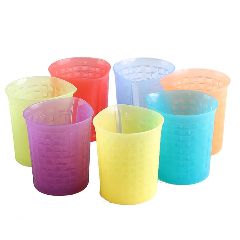 Food Grade Silicone Multicolor Multiple sizes Durable Portable Silicone Mixing Cups Silicone Measuring Cups Set