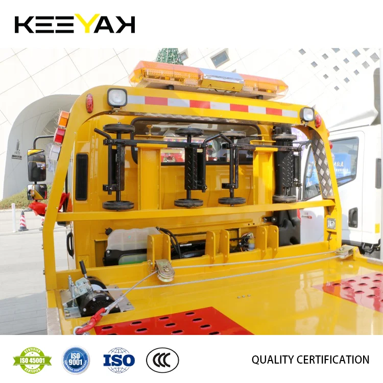 Китайский бренд 4x2 Yuejin буксировочный грузовик с плоской платформой 5 т гидравлический бортовой буксировщик тонн Аварийный Грузовик для продажи