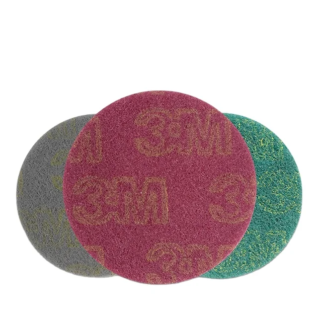 Factory Direct Sale Silicon Carbide Abrasive Non Woven Round Stainless Steel Cleaning Scouring Pad For Metal Cleaning