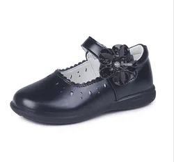 Flower decorated girls  mary jane shoes breathable big kids princess shoes girls school shoes