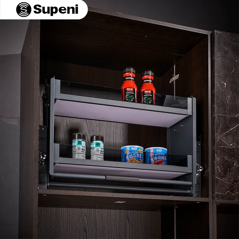Supeni Kitchen Cupboard Door Space Organizer Ball Bearing Slider Pull Out Pantry Vertical Slim Kitchen Rolling Pantry Storage