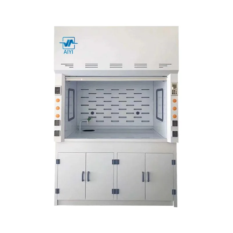 Laboratory Acid and alkali Resistant Materials PP Fume Hood  Chemical Benchtop Fume Cupboard