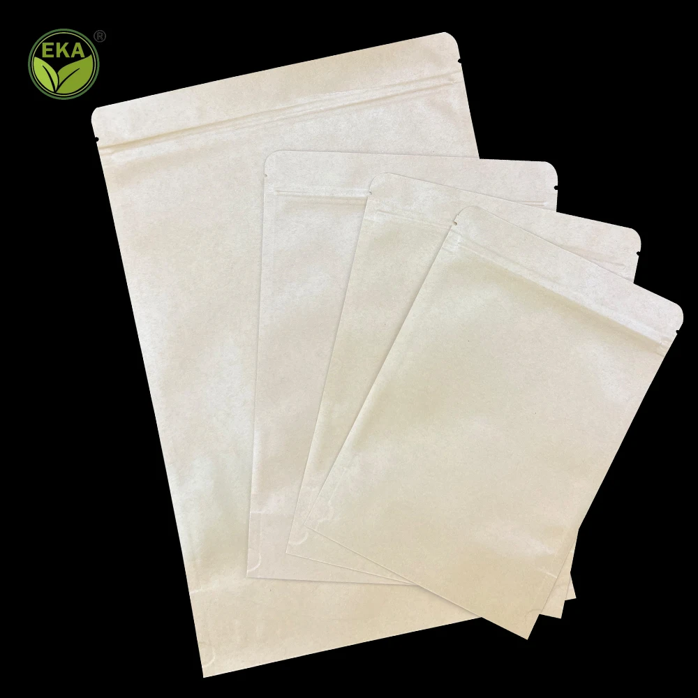 Sustainable Compostable Eco Friendly Kraft Paper Bag Tea Packing Food Packaging Paper Bag With Your Own Logo